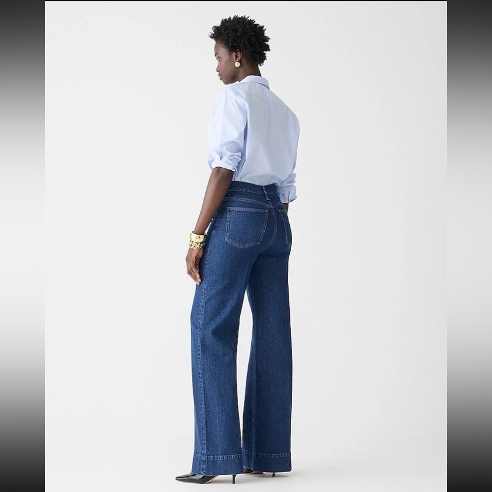 J.Crew Denim trouser in Fiorellas wash High rise NWT Size 31 - Picture 3 of 9